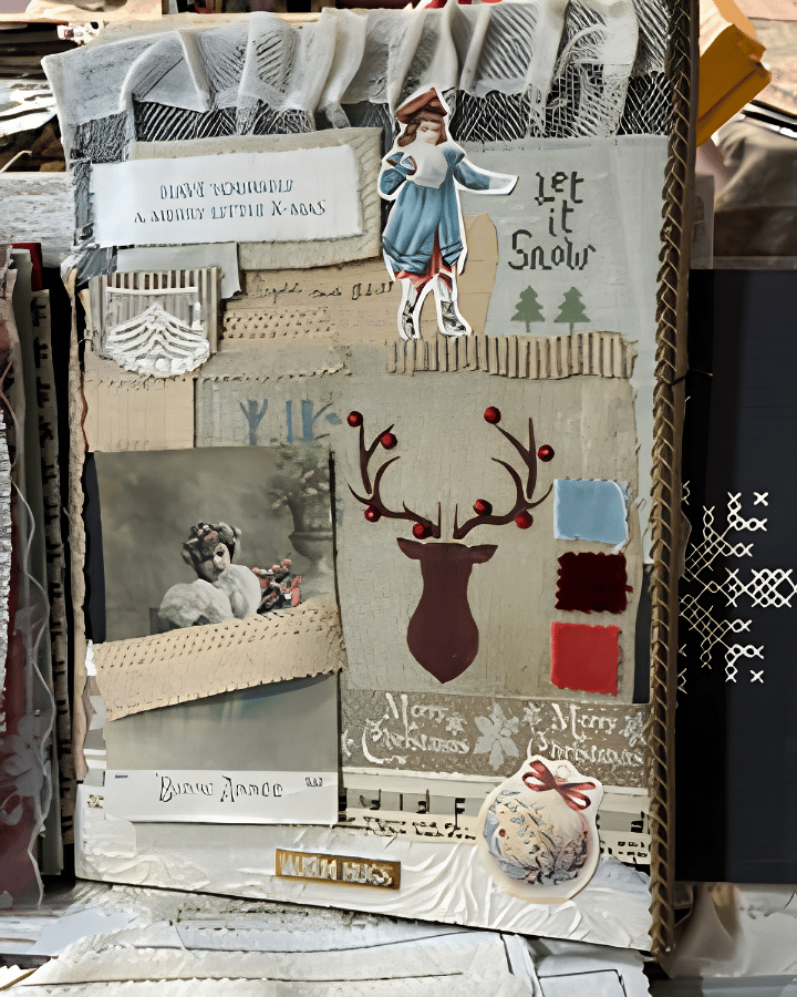 Junk journal natalizio senza cuciture