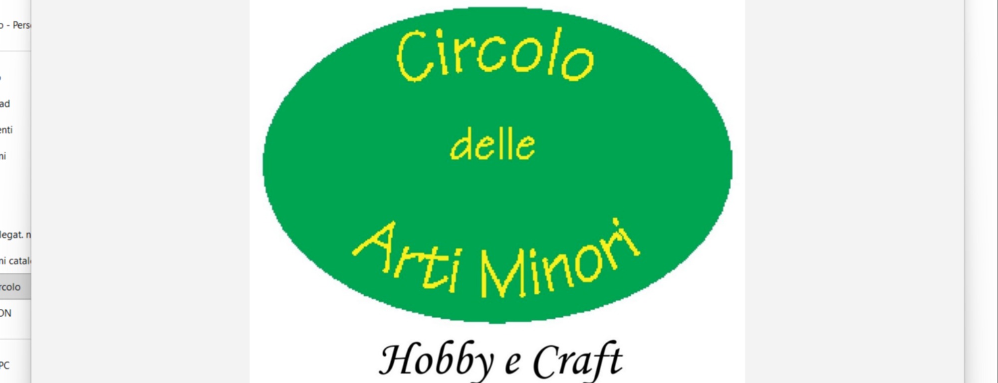 CIRCOLO DELLE ARTI MINORI CIRCOLO DELLE ARTI MINORI