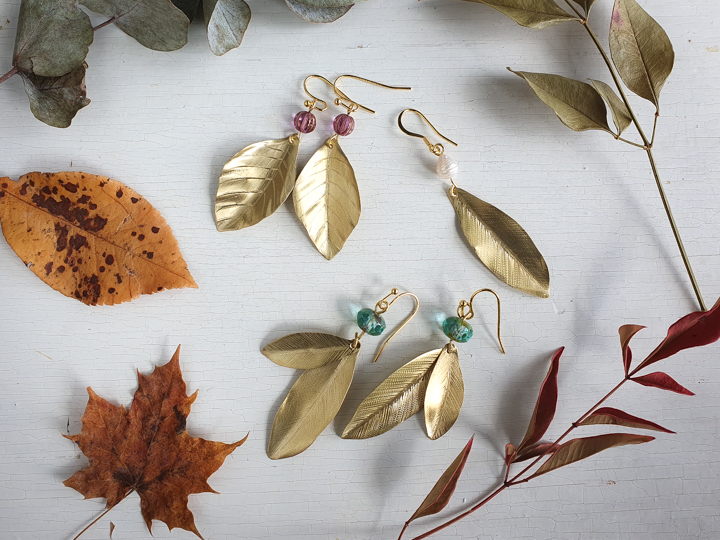 Autumn leaves earrings.