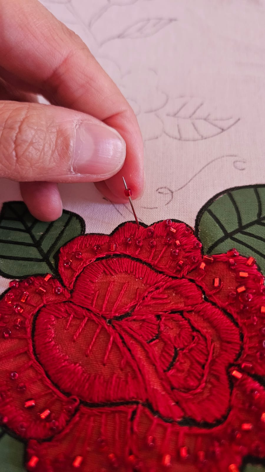 PATCHES WITH EMBROIDERY AND BEADS