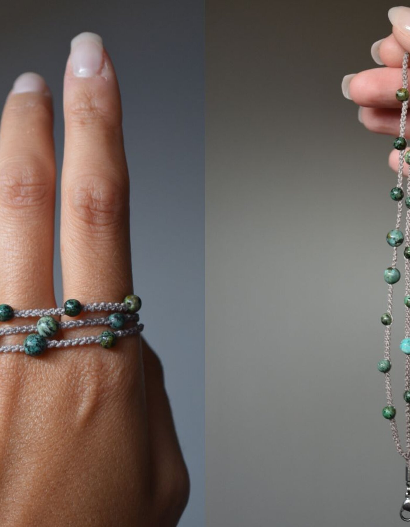 Bracciale in macramè con pietre dure - impara il macrame con Atelier Galene
