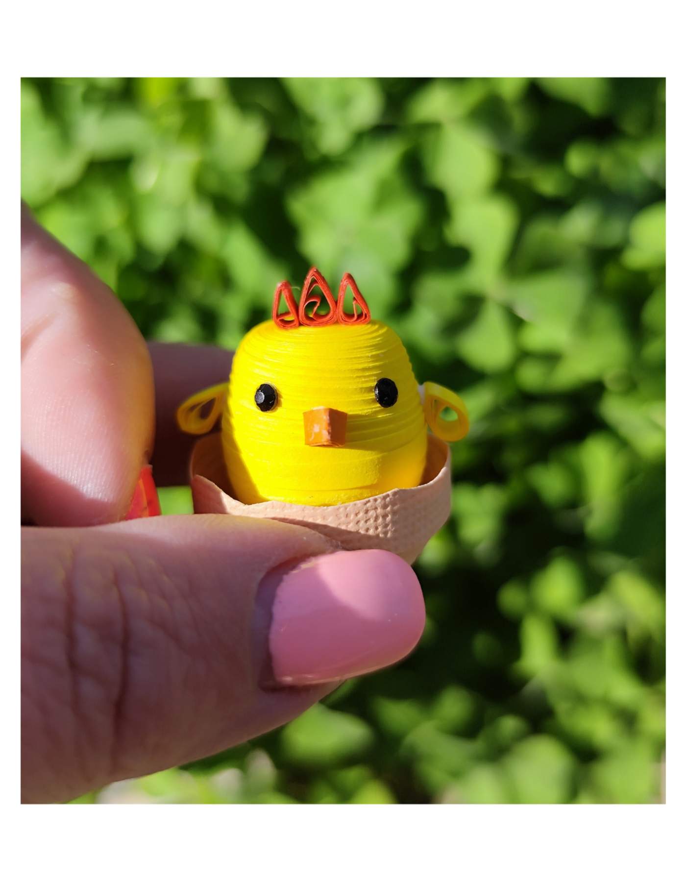 Decorazione pasquale in quilling 3d