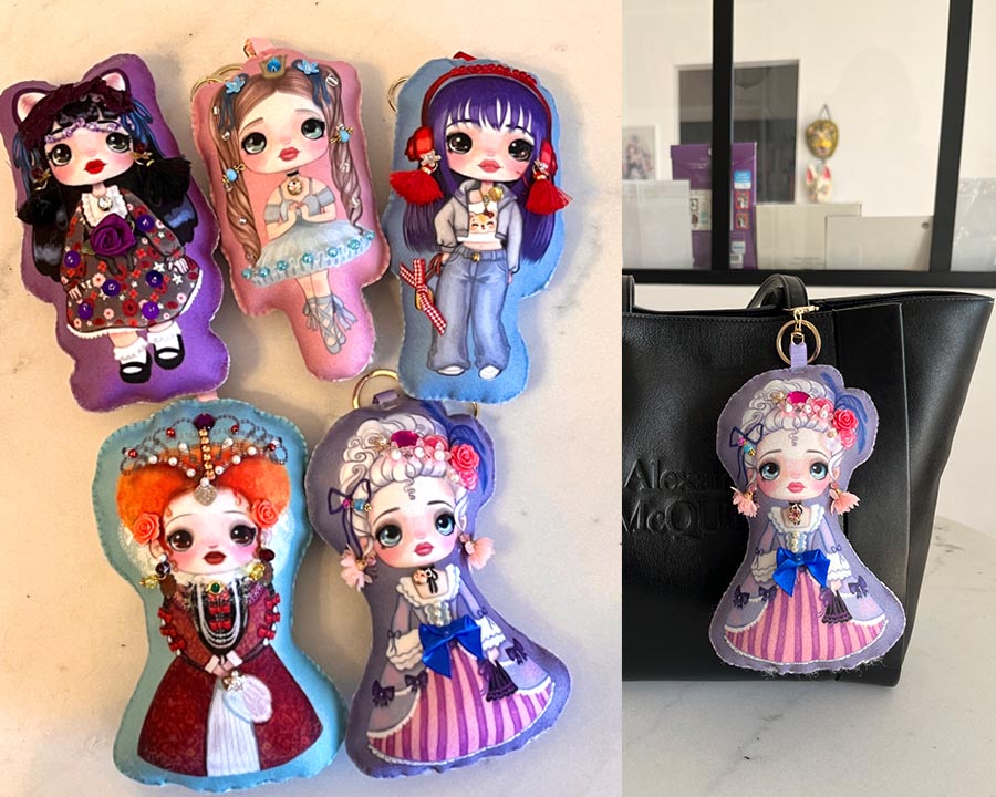 Cuci e decora il tuo charm da borsa Doll Leeloo