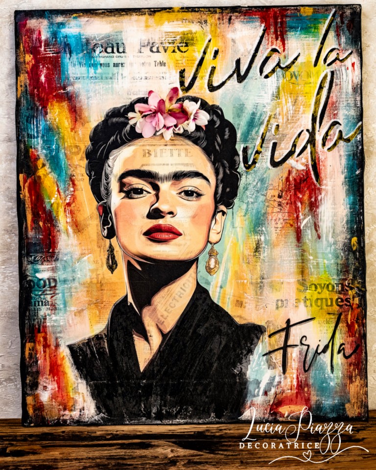 Tela Frida Kahlo e i Fiori: Tela Astratta