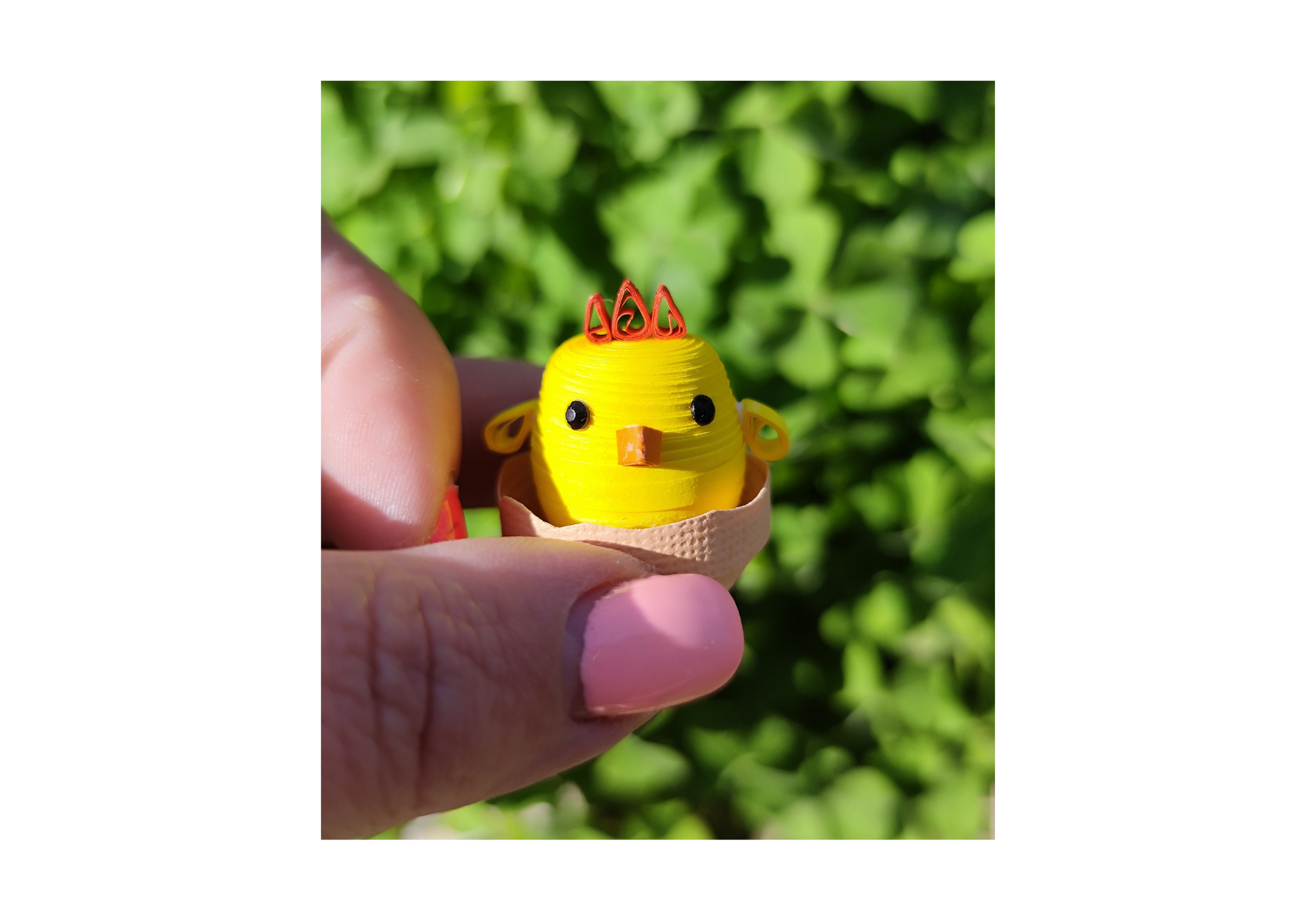 Decorazione pasquale in quilling 3d