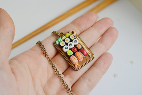 Sushi necklace