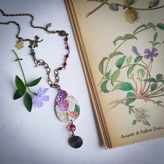 Long double face necklace