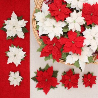 Felt poinsettias