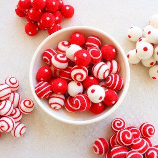 Christmas felt balls