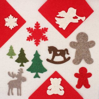 Felt Christmas silhouettes