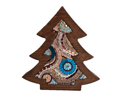 Albero di Natale in mosaico